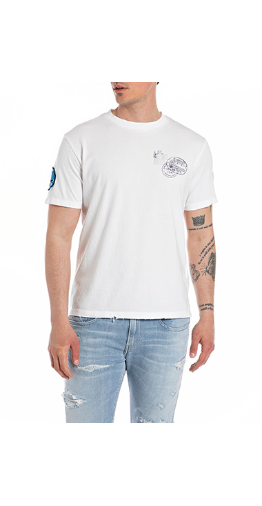 ヘビーコットンジャージーオリエンタルプリントTシャツ 詳細画像 ホワイト 1